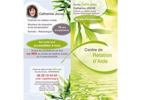 Dépliant 2 volets pour un centre de relation d'aide